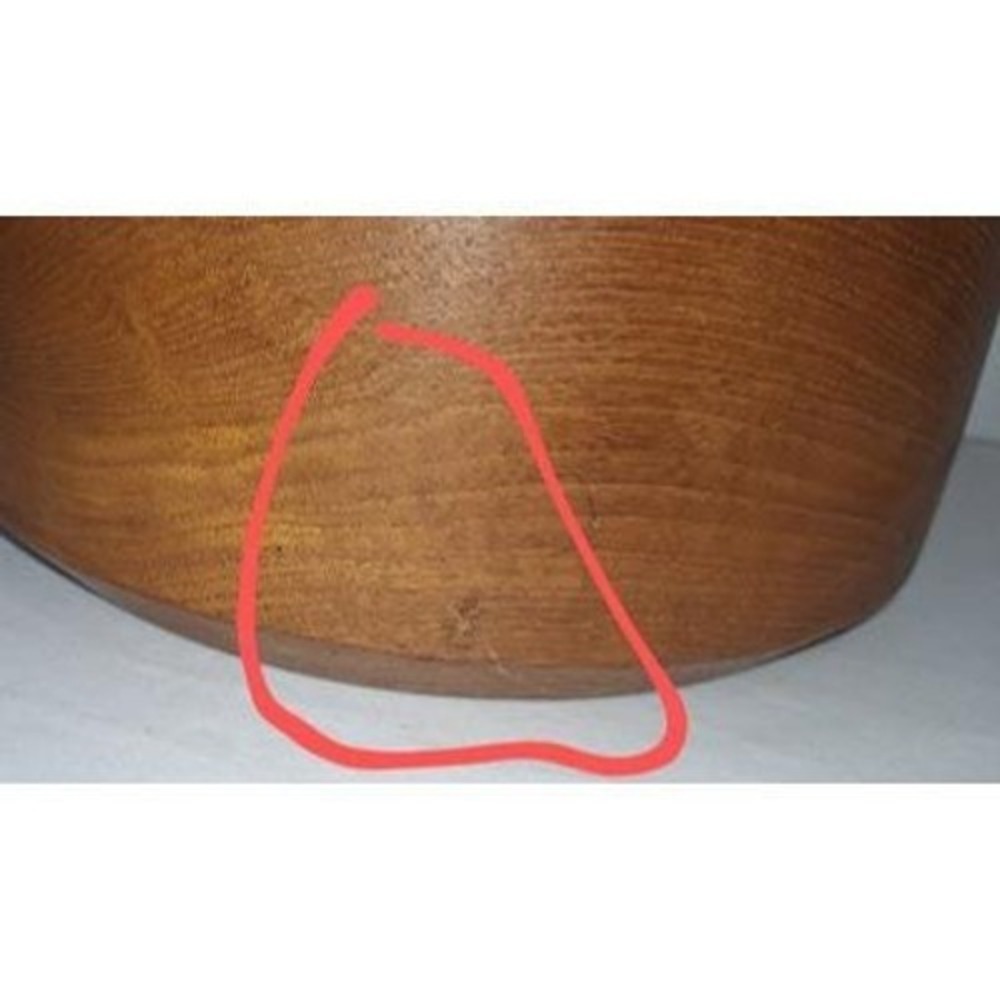 Good Wood Teak Bowl Salad Dough Vintage - Picture 4 of 13